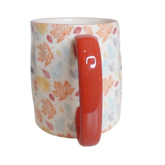 "Hello Autumn" Textured Leaf Fall COFFEE CUP  / Mug - Picture 5 of 7